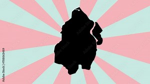 Bhubaneswar city map animation in India with a rotating background