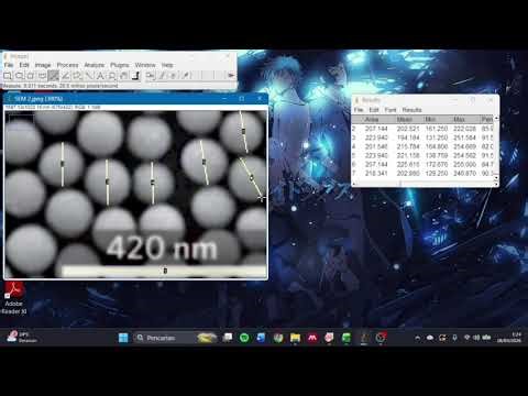 Analisis SEM menggunakan software ImageJ, Excel dan Origin Pro 8.5