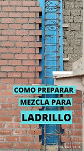 5.1M views · 83K reactions | COMO PREPARA MEZCLA PARA ASENTADO DE LADRILLO fácil i sencillo preparado de mezcla para ladrillo con lo que el cemento sol y Siderperu recomiendan | Tutoriales De Construcción | Facebook