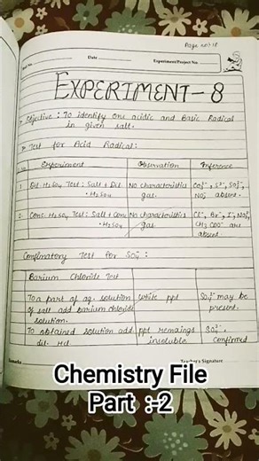 chemistry practical file ☺️ class :- 12 😊 part:-2