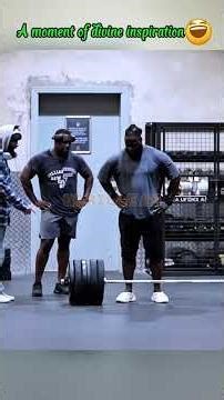 A moment of divine inspiration. First shock of life. #prank #gym #funny