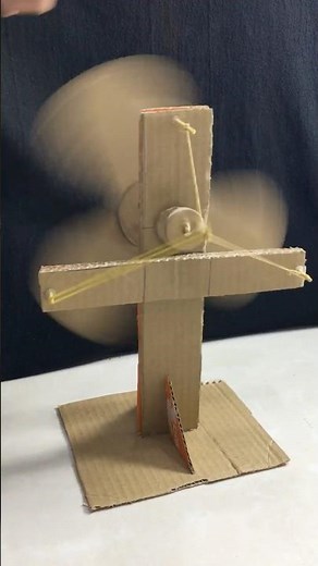 $1 Cardboard Fan (DIY) | Cardboard Fan no motor no battery #experimnt #experimnts #satisfying #asmr