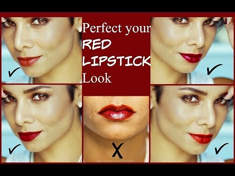 How to wear RED lipstick/ PERFECT RED LIPS makeup up tutorial