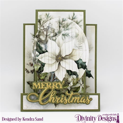 Divinity Designs LLC | Card created by Kendra Sand using Divinity Designs Dies: Slatted & Eclipse – Ovals, Center Step A2 with Layers, Merry Christmas & Layer 10... | Instagram