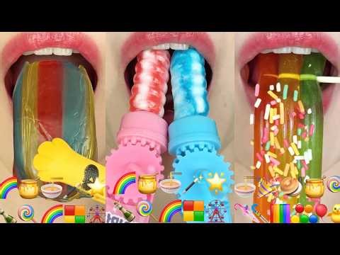 Rainbow Candy ASMR - Satisfying Eating Sounds