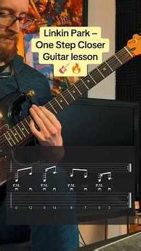 🔥 Linkin Park Guitar Lesson 🎸 How to Play “One Step Closer” Riff #Shorts #guitarlesson #linkinpark