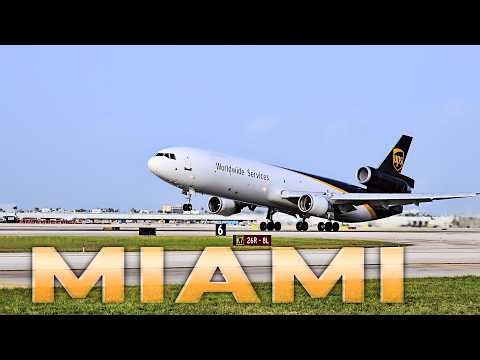 Runway Action from Inside Miami Airport- Shocking Landings & Powerful Takeoffs!