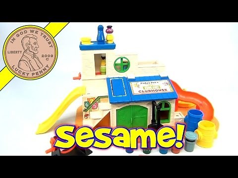 Vintage 1977 Fisher-Price Play Family Sesame Street Clubhouse Set #937 Jim Henson Muppets