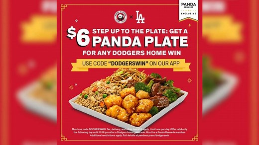 Dodgers win! Panda Express announces return of special promotion