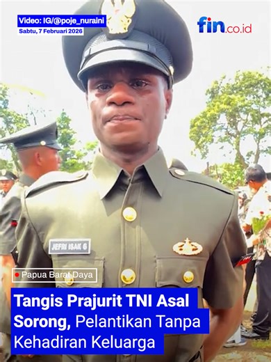 Momen Haru Pelantikan Prajurit TNI Jefri Isak