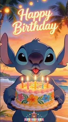 Stitch te canta Happy Birthday 💙🎂 ¡El cumpleaños más tierno y divertido! 🎉👽 Stich sopla las velas