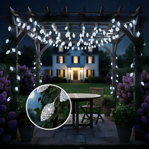 Silver Pinecone LED String Lights – Battery Operated Twinkle Fairy Lights - Etsy