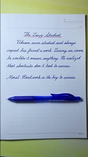 Story with Moral in English Cursive Writing | Cursive Handwriting practice | Cursive Writing Story