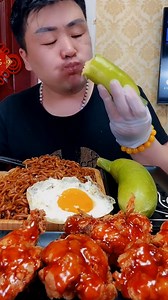 166K views · 3.5K reactions | Food ASMR - Yummy chicken Thigh Recipe - chicken and noodles fried - chicken ball with noodles fried - and pork leg fried with noodles fried eatings show | Food ASMR | Facebook