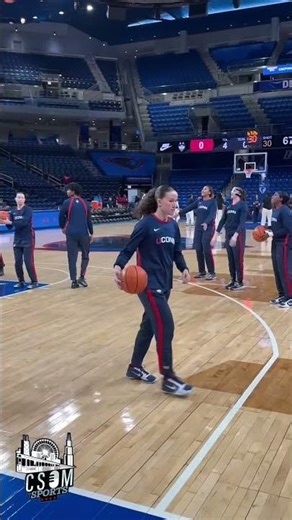 DePaul WBB: UConn’s Sarah Strong showing off her 3-point range ahead of the DePaul game. (2/4/26)