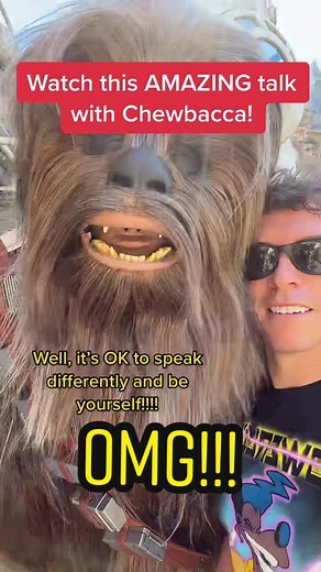 Amazing Talk with Chewbacca at Disneyland | Star Wars Speech Moment