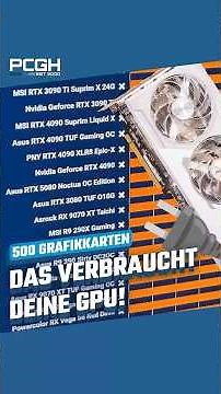 Von GT 1030 bis RTX 5090: 500 GPUs im Watt-Vergleich 🔌#gpuverbrauch #leistungsvergleich #gpu