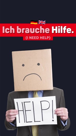 4.5K views · 82 reactions | How to say "I need help" in German Hey there, language enthusiasts! Ever wondered how to ask for help in German Well, you're in luck! In this quick and easy video, we'll teach you how to say "I need help" in German. It's simpler than you th | German.basics | Facebook