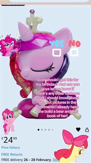 Should i get her and please let me know in the comments if there’s any other princess cadence stuff 😑😂aprt from the build a bear and the book. Because i already have those #🎀🎀🎀🎀🎀🎀🎀🎀🎀🎀🎀🎀 #mlp #mlpfan #mylittlepony #fypgakni