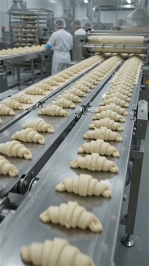 How Flaky Croissants Are Made: Automated Bakery Production Line