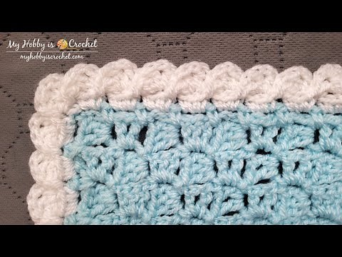 How to crochet a Twisted Lacy Shell BORDER for C2C Blankets and more