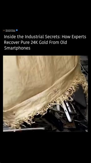 Mindsetfuel History on Instagram: "💰 You Won’t Believe How Gold Hides in Your Old Phones. Every smartphone you toss has tiny layers of real gold—inside circuit boards, connectors, and chips. Alone, it seems useless. But when processed by the millions, it becomes a treasure trove. Technicians carefully dismantle electronics, then use precise chemical and heat methods to extract the gold. Finally, it’s melted and refined into pure 24K—just like brand-new gold. ✨ This is urban mining—turning e-was