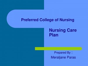 Nursing Care Plan - SlideServe