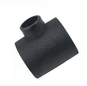 [Hot Item] PE Pipe Fittings HDPE Socket Fusion Fittings Black Color Reducing Tee