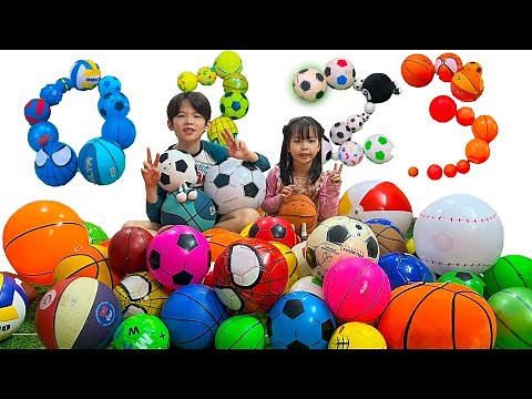 Playing with Lots of Balls & Forming Numbers 0-9! 🎾⚽🏀 | Learn Numbers for Kids