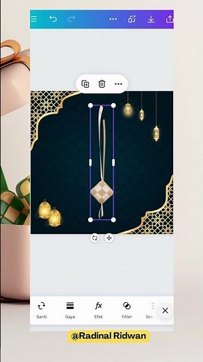 Tutorial Desain Twibbon Ucapan Idul Fitri di Canva 🙏🏻🌙✨ [WAJIB SAVE]⁣⁣⁣