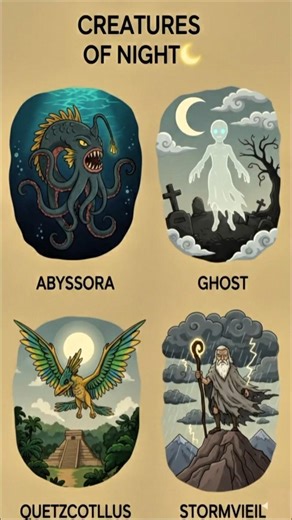 Creatures of the Night 🌙 | Mythical Beings You’ve Never Seen #edit