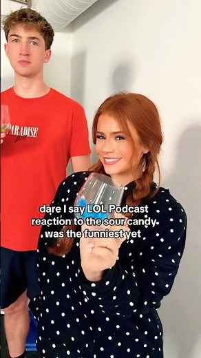 LOL PODCAST xPUCKER UP FUNNIEST sour reactions yet?!🤣😭 #lolpodcast #harperzilmer #lolpodcastshorts