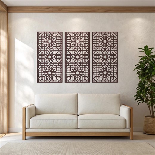 Moroccan Wall Art, Moroccan Wood Panels, Lattice Decorative Panels, Arabic Windows Wall Panel, Arabesque Wood Panels, Moroccan Wall Decor - Etsy