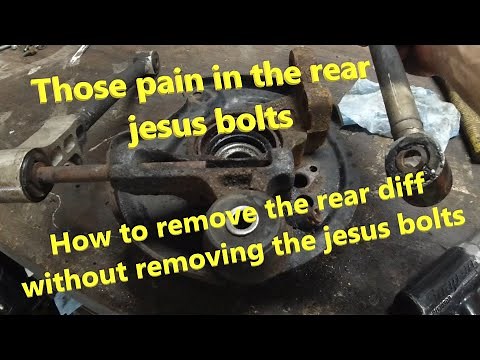 Subaru STI rear lateral link to knuckle bolts removal