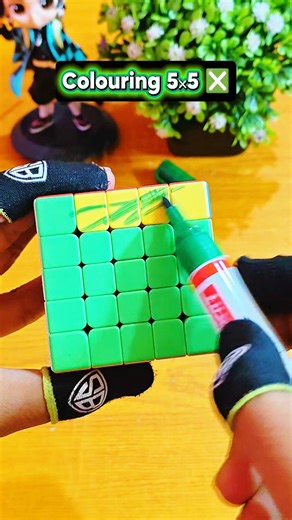 Colouring 5×5 ❎ Use App ✅😱 #viral #rubikscube #solving #shorts 😊😊