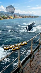 Picture this… a massive crack opens near a coastal summer town, seawater rushing in from every edge. Seen from a passing ship — would you really get this close? This content is created using AI and does not represent real events or real-world data. #coastaltown #seacrack #oceananomaly #shipview #maritime #earthmysteries #geologicalanomaly #fblifestyle #Earthimpacts #openartai | Earth Impacts