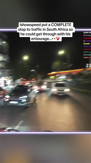 Ishowspeed put a COMPLETE stop to traffic in South Africa so he could get through with his entourage…👀❤️‍🩹#ishowspeed