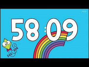 60 Minute 1 Hour Timer Spring Rainbow & Kite