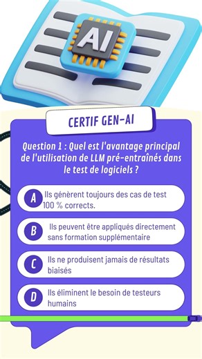 CErtif GEN AI Q1 – ISTQB CT-AI : Question de Certification ✅