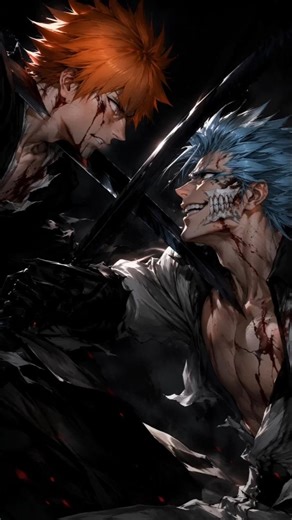 Ichigo vs grimmjow epic fight #anime