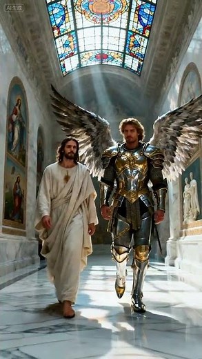 Jesús y el Arcángel Miguel ⚔️ | Poder y Protección Divina #labiblia #palabradios #amen #mensaje