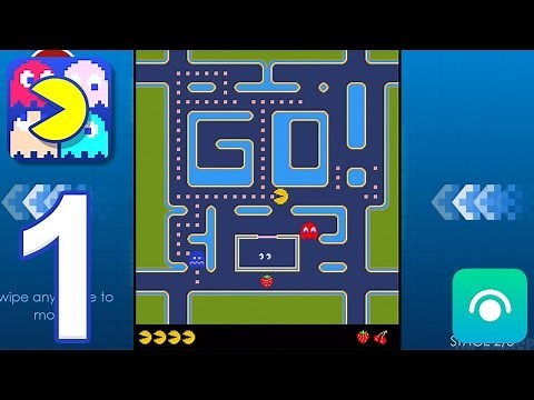 PAC-MAN - Gameplay Walkthrough Part 1 - Mazes: Free, Zoo, Cheese (iOS, Android)