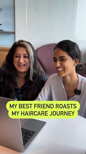 Moxie Beauty on Instagram: "Did you have a Dwayne Johnson era too?  Our founder @nikita_khanna_ boldly gets herself roasted by @ladyfingersmusic but it soon turns mild because they love each other too much. Tell us your favourite moments in the comments below because we’ll be back soon with part 2 ☺️ #bffgoals #haircare #hairtransformation #roastme #90skids #millennials #throwback #weekendvibes #hairstyle"