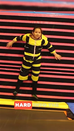 13K views · 39 reactions | Crazy Stick to the Wall Challenge 留‍♀️ This viral sticky trampoline challenge is taking fun to new heights! Wearing a Velcro-style suit, you jump hard and stick right to the wall. It’s hilarious, thrilling, and perfect for social media content that grabs millions of views instantly! Credits : @lollihopfunworld4031, /YT rabielletrisha, /TKTK #viralreelschallenge #FunTrends #entertainment #trendingreel #trempolinepark | Bee Force News | Facebook