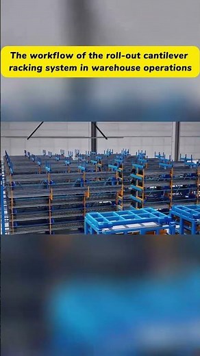 12m and 6m Steel Material Storage | Roll-Out Cantilever Rack System | China Manufacturer