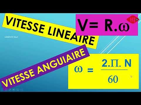 #Révision_Mécanique:Relation vitesse linéaire- vitesse angulaire - #Pignon_crémaillère