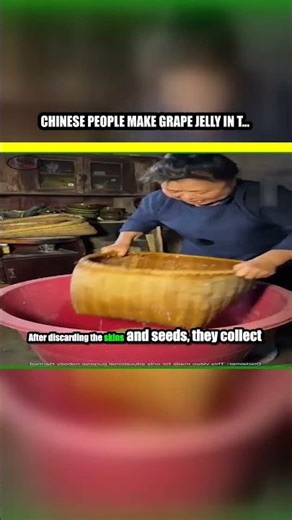 Chinese people make grape jelly in the traditional way. #facts #shortsvideo #shortsfeed