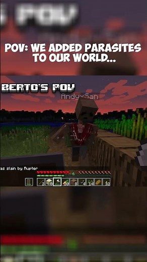 Parasite Apocalypse in Minecraft... #minecraft #minecrafthorror #minecraftparasites