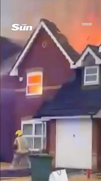 Huge flames burn through home in Bristol after roof 'struck by lightning'