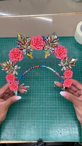 I showed you how I made this tiara and now it’s time for my favourite part - the gems 🤩. It’s a perfect blend of colours and texture and I think it’s my new favourite thing 😍. #flocademy #floramadethat #tiara #costume #carnivalcostume #carnivaltiara #nottinghillcarnival #miamicarnival #carnival | Flora Nabena
